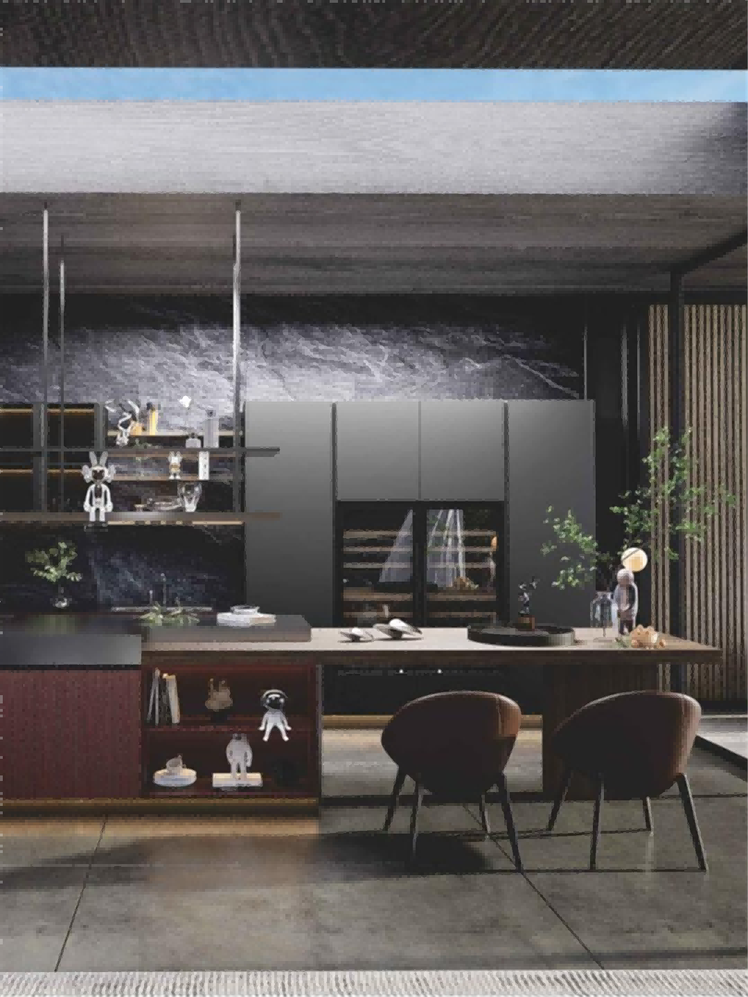 Modern Industrial Style Kitchen Cabinets | Stainless Steel Cabinet